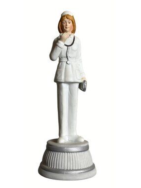 Vintage San Francisco Music Box Company Nurse Figurine On Pedestal 1994
